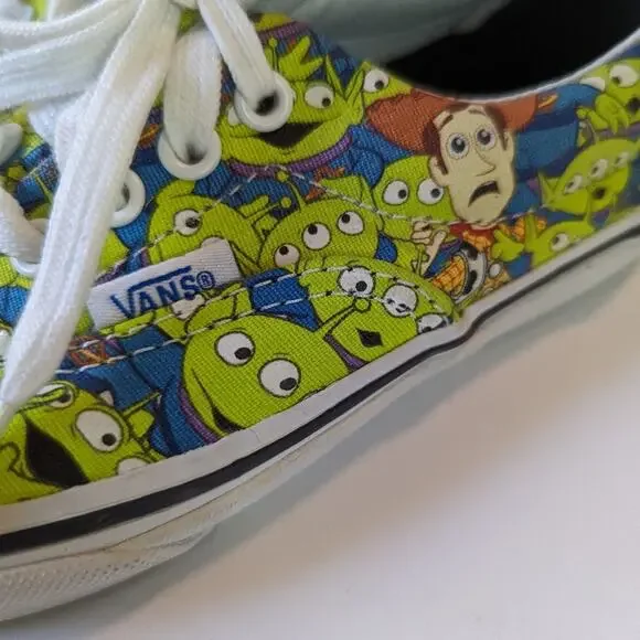 Vans x Toy Story Alien Print Lace up Shoes with Glow in the Dark Eyes